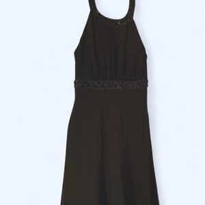Jones New York Black Backless Dress with Beaded Neck and Mid Section 4